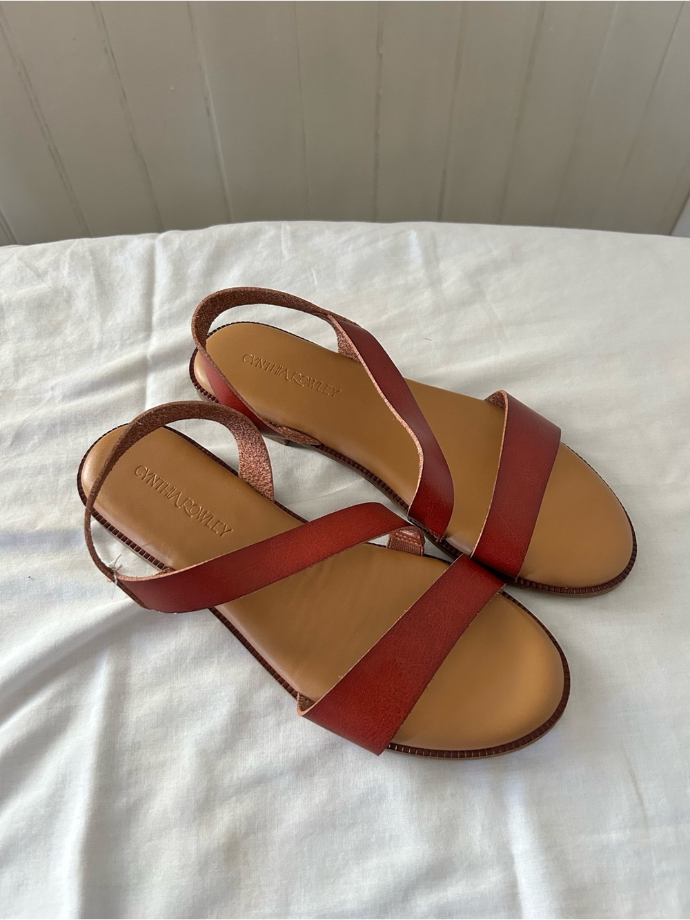 Cynthia Rowley Lido Retro Leather Slingback Sandals-Size 9/NWOT